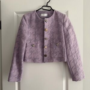 Mango Lavender Textured Blazer